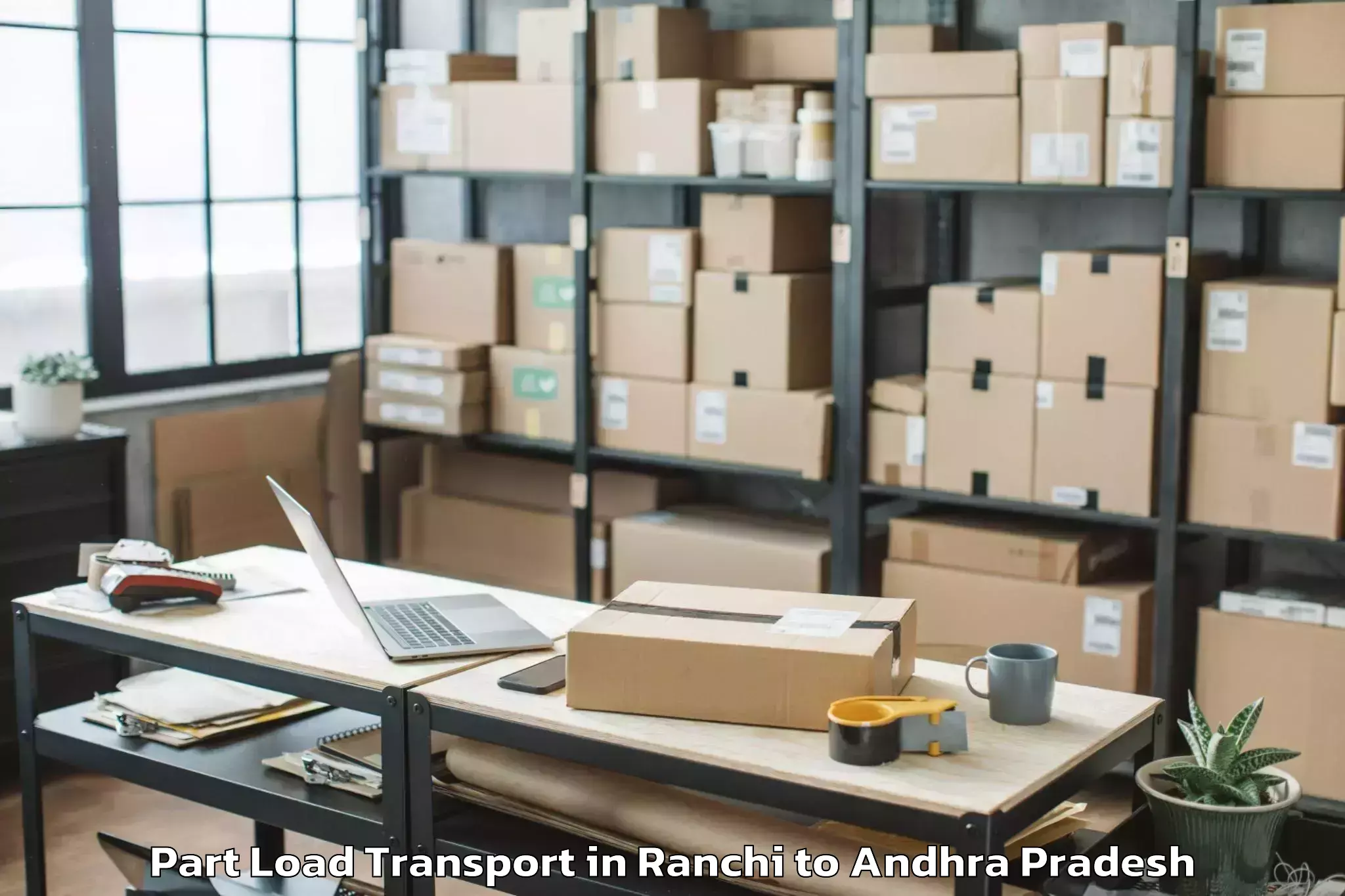 Affordable Ranchi to Guntur Part Load Transport